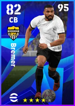 Bremer eFootball 2026 player card — 82 OVR CB