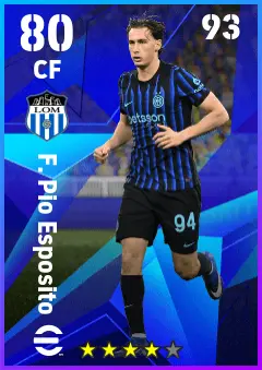 F. Pio Esposito eFootball 2026 player card — 80 OVR CF