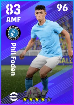 Phil Foden eFootball 2026 player card — 83 OVR AMF