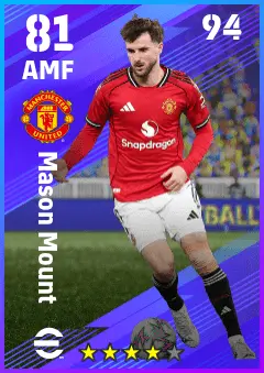 Mason Mount eFootball 2026 player card — 81 OVR AMF