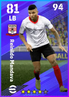 Reinildo Mandava eFootball 2026 player card — 81 OVR LB
