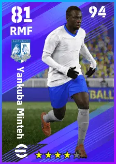Yankuba Minteh eFootball 2026 player card — 81 OVR RMF