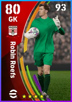 Robin Roefs eFootball 2026 player card — 80 OVR GK