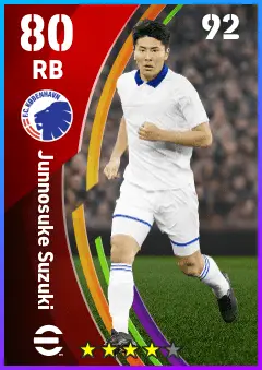 Junnosuke Suzuki eFootball 2026 player card — 80 OVR RB