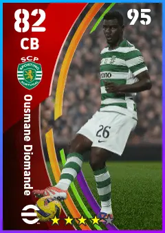 Ousmane Diomande eFootball 2026 player card — 82 OVR CB