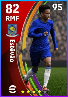 Estevao eFootball 2026 player card — 82 OVR RMF