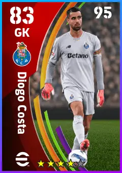 Diogo Costa eFootball 2026 player card — 83 OVR GK