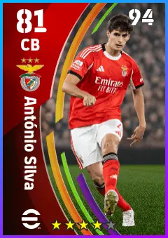 Antonio Silva eFootball 2026 player card — 81 OVR CB