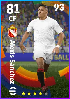 Alexis Sanchez eFootball 2026 player card — 81 OVR CF