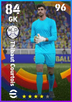 Thibaut Courtois eFootball 2026 player card — 84 OVR GK