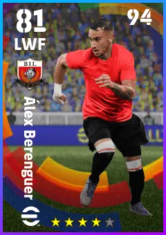 Alex Berenguer eFootball 2026 player card — 81 OVR LWF