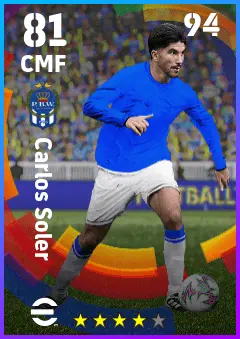 Carlos Soler eFootball 2026 player card — 81 OVR CMF