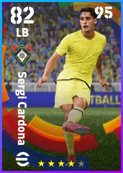 Sergi Cardona eFootball 2026 player card — 82 OVR LB