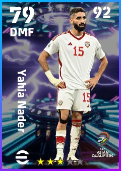 Yahia Nader eFootball 2026 player card — 79 OVR DMF
