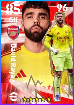 David Raya eFootball 2026 player card — 85 OVR GK