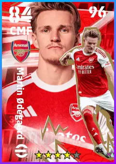 Martin Odegaard eFootball 2026 player card — 84 OVR CMF