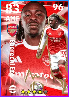 Eberechi Eze eFootball 2026 player card — 83 OVR AMF