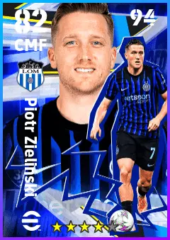 Piotr Zielinski eFootball 2026 player card — 82 OVR CMF