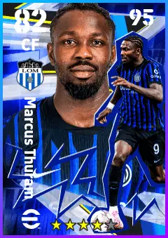 Marcus Thuram eFootball 2026 player card — 82 OVR CF