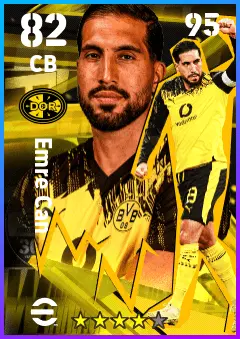 Emre Can eFootball 2026 player card — 82 OVR CB