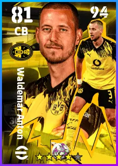 Waldemar Anton eFootball 2026 player card — 81 OVR CB