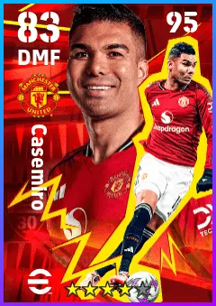 Casemiro eFootball 2026 player card — 83 OVR DMF