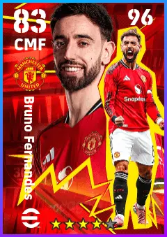 Bruno Fernandes eFootball 2026 player card — 83 OVR CMF
