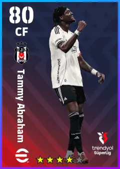 Tammy Abraham eFootball 2026 player card — 80 OVR CF