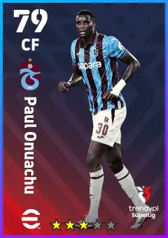 Paul Onuachu eFootball 2026 player card — 79 OVR CF