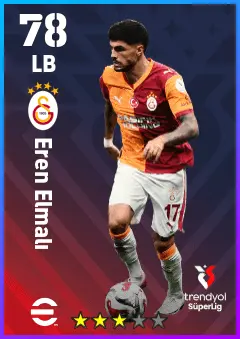 Eren Elmali eFootball 2026 player card — 78 OVR LB