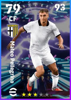 Mateo Pellegrino eFootball 2026 player card — 79 OVR CF
