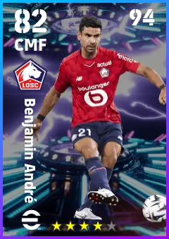 Benjamin Andre eFootball 2026 player card — 82 OVR CMF