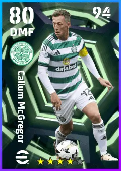 Callum McGregor eFootball 2026 player card — 80 OVR DMF