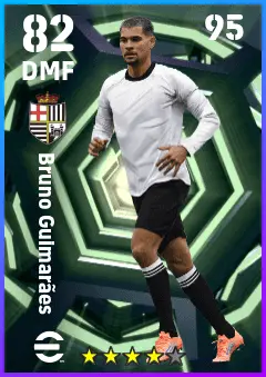 Bruno Guimaraes eFootball 2026 player card — 82 OVR DMF
