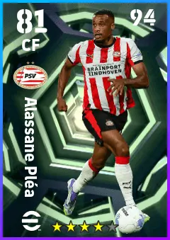 Alassane Plea eFootball 2026 player card — 81 OVR CF