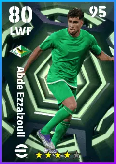 Abde Ezzalzouli eFootball 2026 player card — 80 OVR LWF