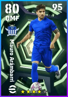 Mauro Arambarri eFootball 2026 player card — 80 OVR DMF