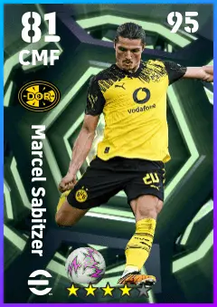 Marcel Sabitzer eFootball 2026 player card — 81 OVR CMF
