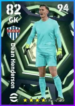 Dean Henderson eFootball 2026 player card — 82 OVR GK