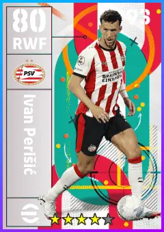 Ivan Perisic eFootball 2026 player card — 80 OVR RWF