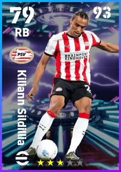 Kiliann Sildillia eFootball 2026 player card — 79 OVR RB