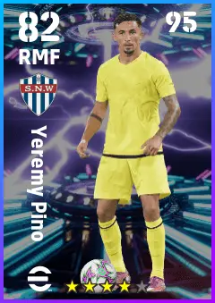 Yeremy Pino eFootball 2026 player card — 82 OVR RMF