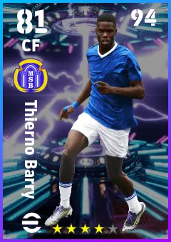 Thierno Barry eFootball 2026 player card — 81 OVR CF