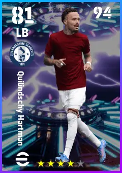 Quilindschy Hartman eFootball 2026 player card — 81 OVR LB