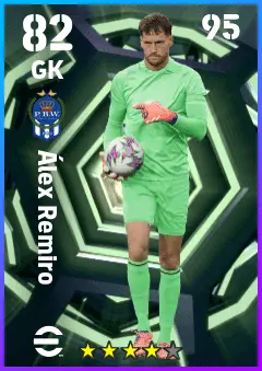 Alex Remiro eFootball 2026 player card — 82 OVR GK