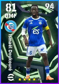 Ismael Doukoure eFootball 2026 player card — 81 OVR DMF