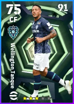 Wellington Tanque eFootball 2026 player card — 75 OVR CF