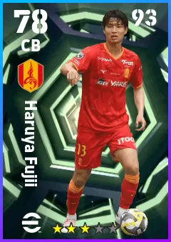 Haruya Fujii eFootball 2026 player card — 78 OVR CB