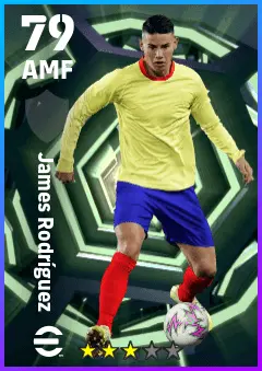 James Rodriguez eFootball 2026 player card — 79 OVR AMF