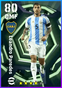 Leandro Paredes eFootball 2026 player card — 80 OVR DMF